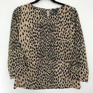 JCrew Leopard Print Blouse